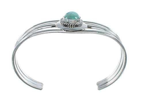 Sterling Silver Turquoise Navajo Tear Drop Cuff Bracelet X10388
